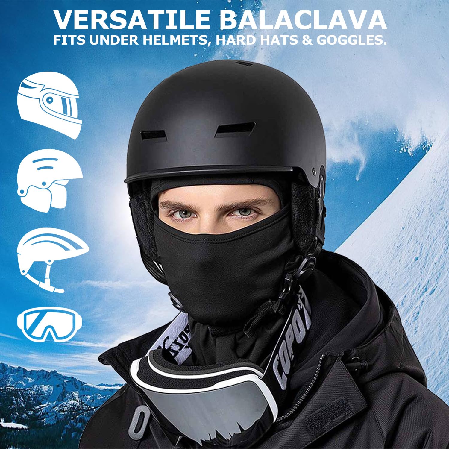 Headshion Kühlende Sturmhaube, Gesichtsmaske für Herren und Damen, Sommer, 2er-Pack, leichte Skimaske, Helmfutter mit langer Halsabdeckung