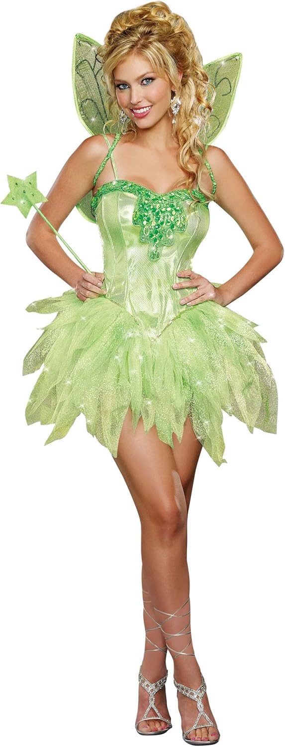 Dreamgirl Fairy-Licious Costume for Women Medium Green