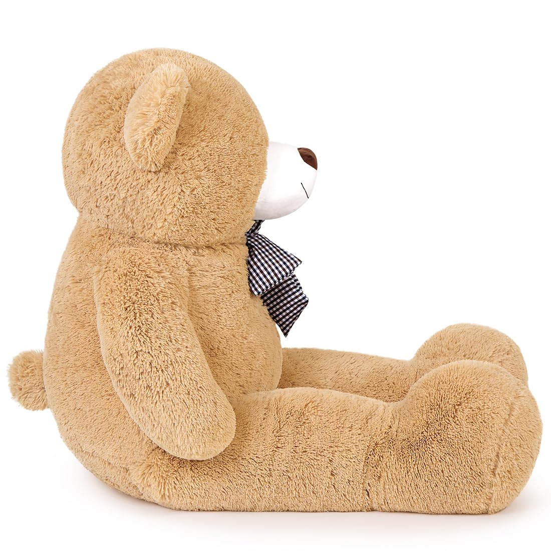 XXL Ourson Ours en Peluche 120 cm de Hauteur - Ours en Peluche géant Teddy Cadeau pour Anniversaire, Noël et Saint-Valentin Brun Clair