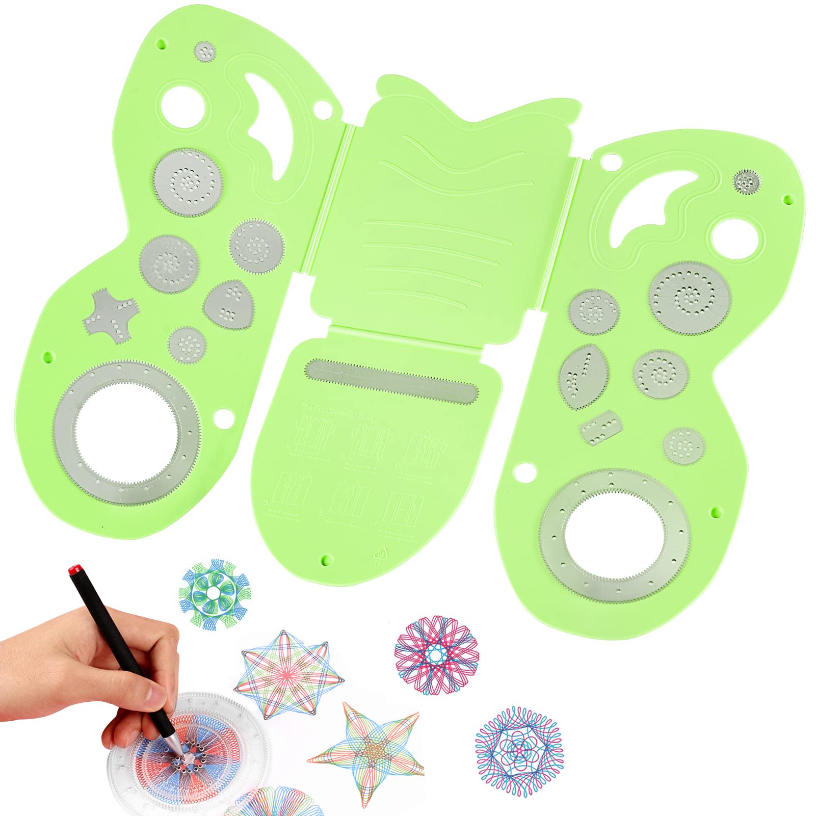 BoxLegend Kids Clothes Folder Arts & Crafts Drawing Kit with Original Deluxe Set (Green)