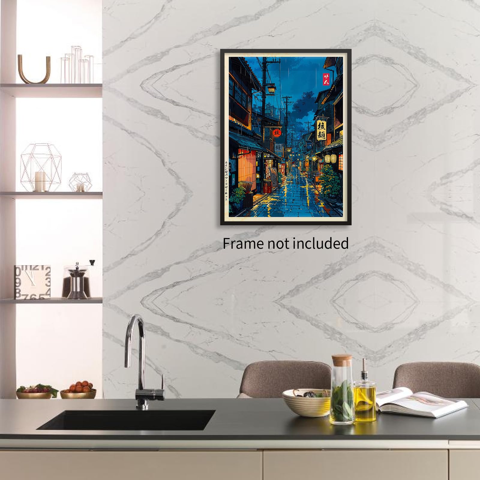 Amazon.com: Podafu Japanese Tokyo Tea House Wall Art Poster