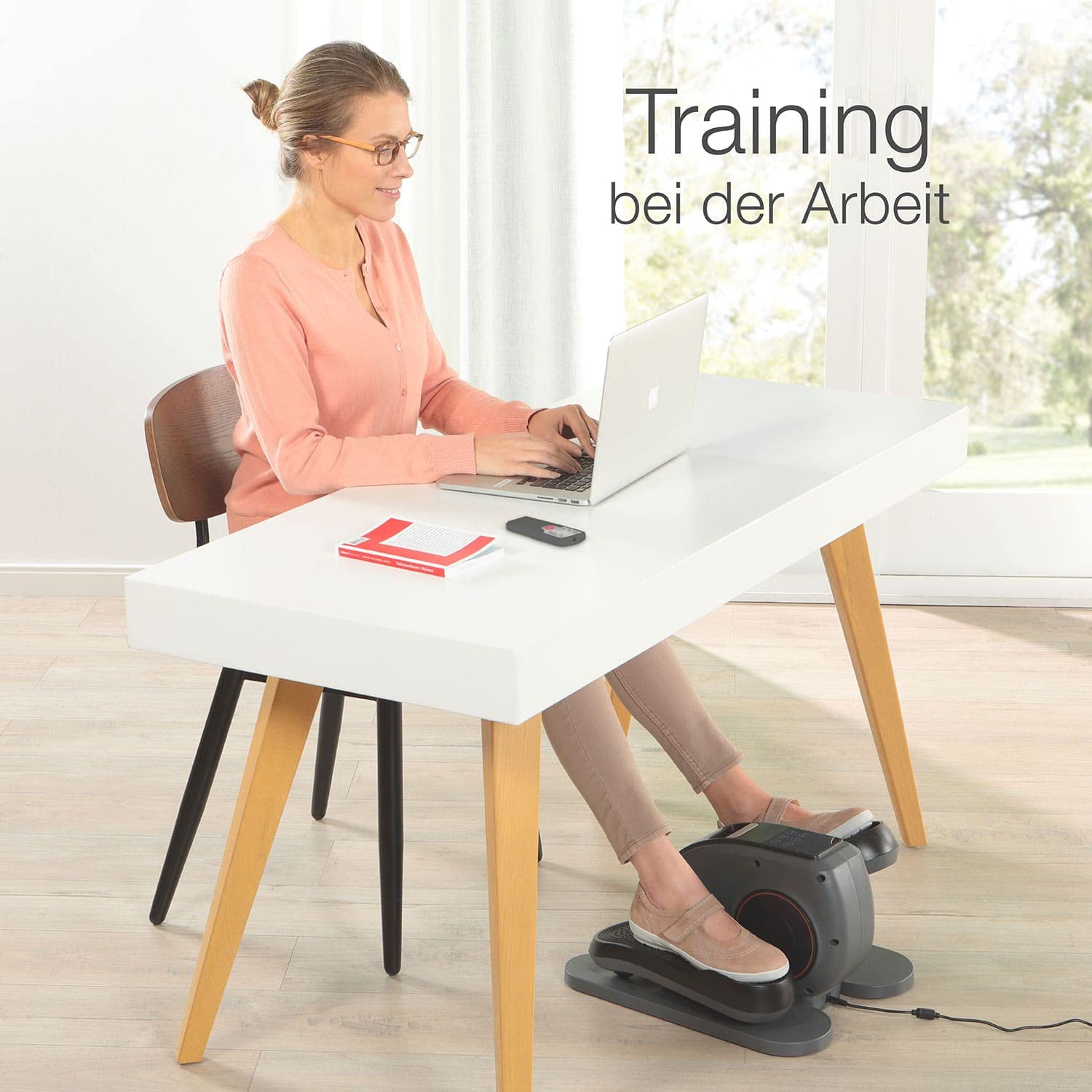 ELONEO Mini-Ellipsentrainer, Bewegungstrainer. Pedaltrainer, Fahrradpedal-Trainingsgerät, Stepper für Bewegung im Büro und Zuhause, übersichtlicher Trainingscomputer mit 3 Automatikprogrammen