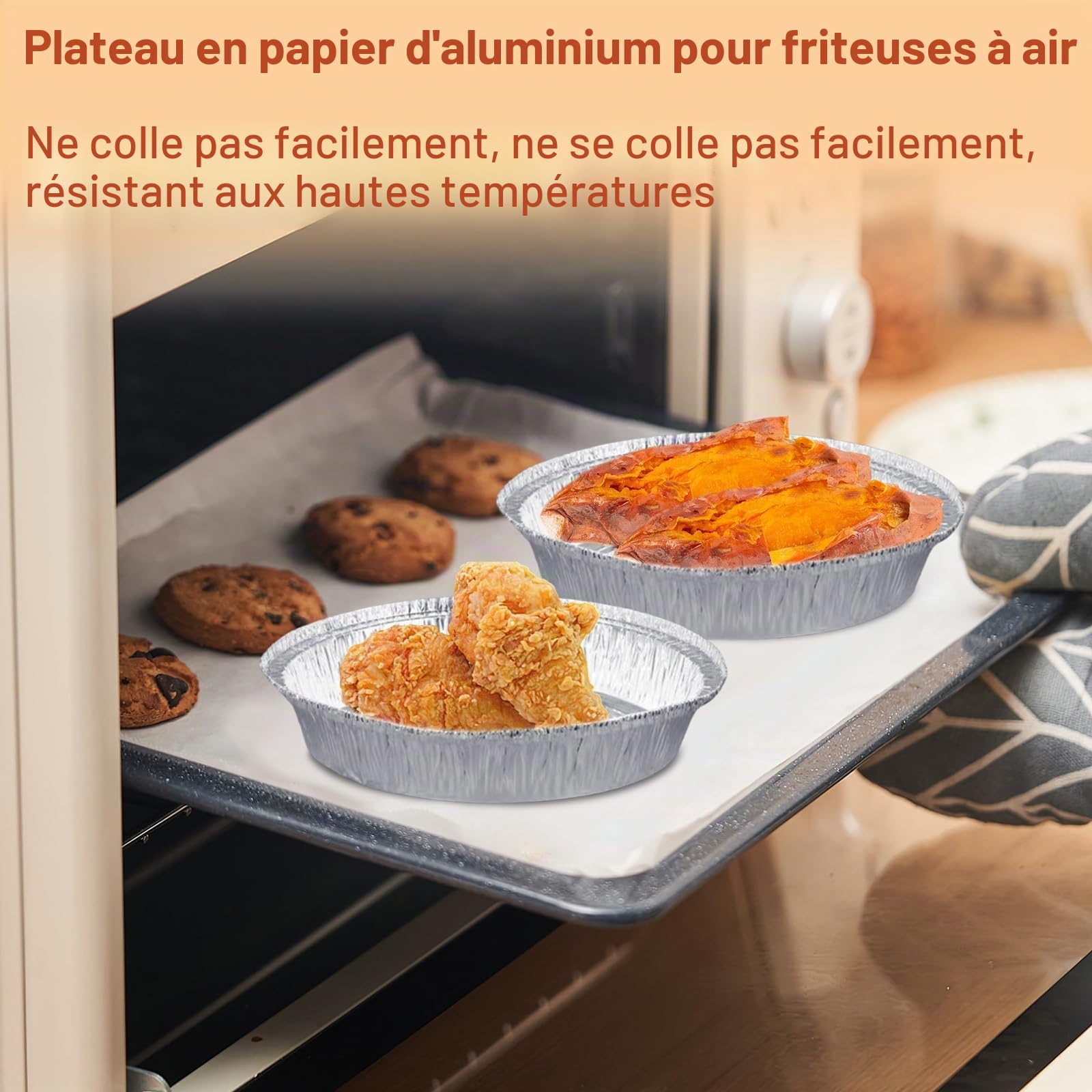 Lot de 10 moules à tarte jetables en aluminium pour la cuisson, la cuisine, le congélateur, les moules ronds en aluminium, parfaits pour quiches, tartes, tartes et plats à emporter (22,9 cm)