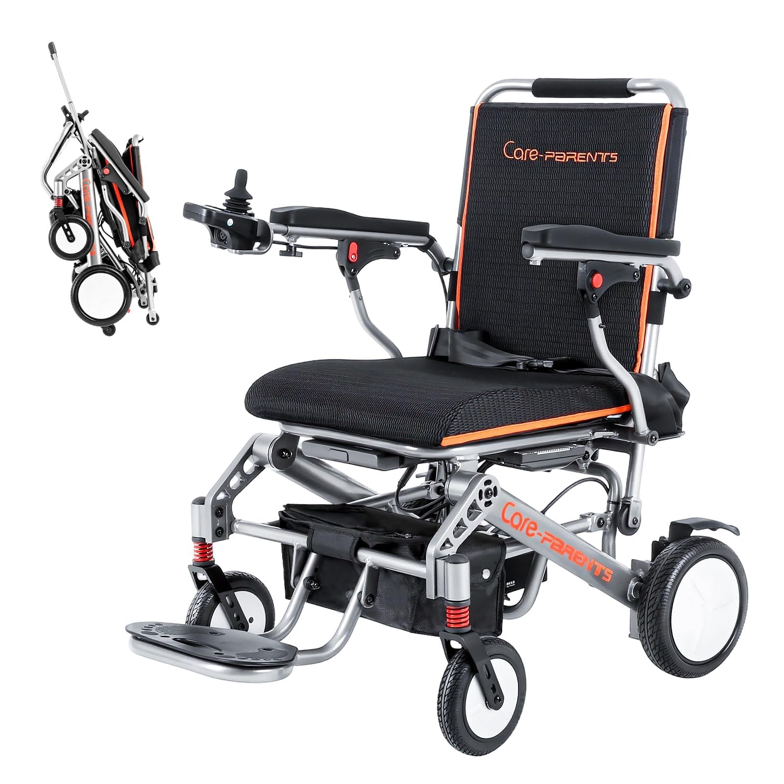 Amazon | Care-Parents 電動車椅子 軽量 折りたたみ コンパクト 15km