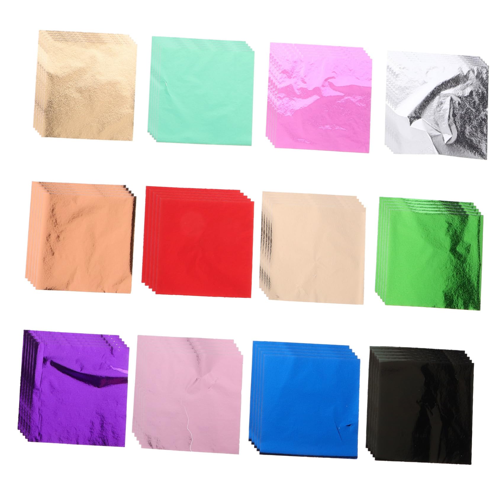 Folienbasteln 240 Stück Mehrfarbiges Imitationsgoldblattpapier