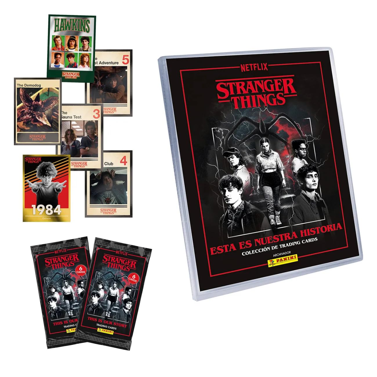 Album Stranger Things Cromos | Megapack Stranger Things Panini Trading Cards 2026 | Album Cromos Colección Oficial Netflix + 4 Sobres + 2 Cartas Edición Limitada — view 2