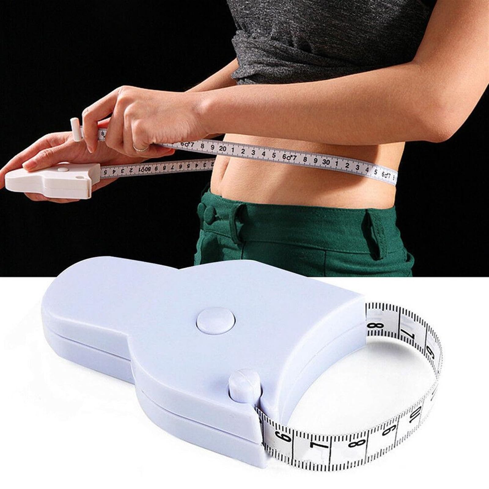 RWRAPS Ruban à mesurer à Coudre, Ruban en Acier de Haute précision, règle Souple de 1,5 m, Ruban à mesurer rétractable, règle de Mesure en Y, Mesure en cm et en Pouces