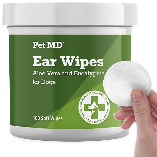 Pet MD Dog Ear Cleaning Wipes – Otic Cleanser for