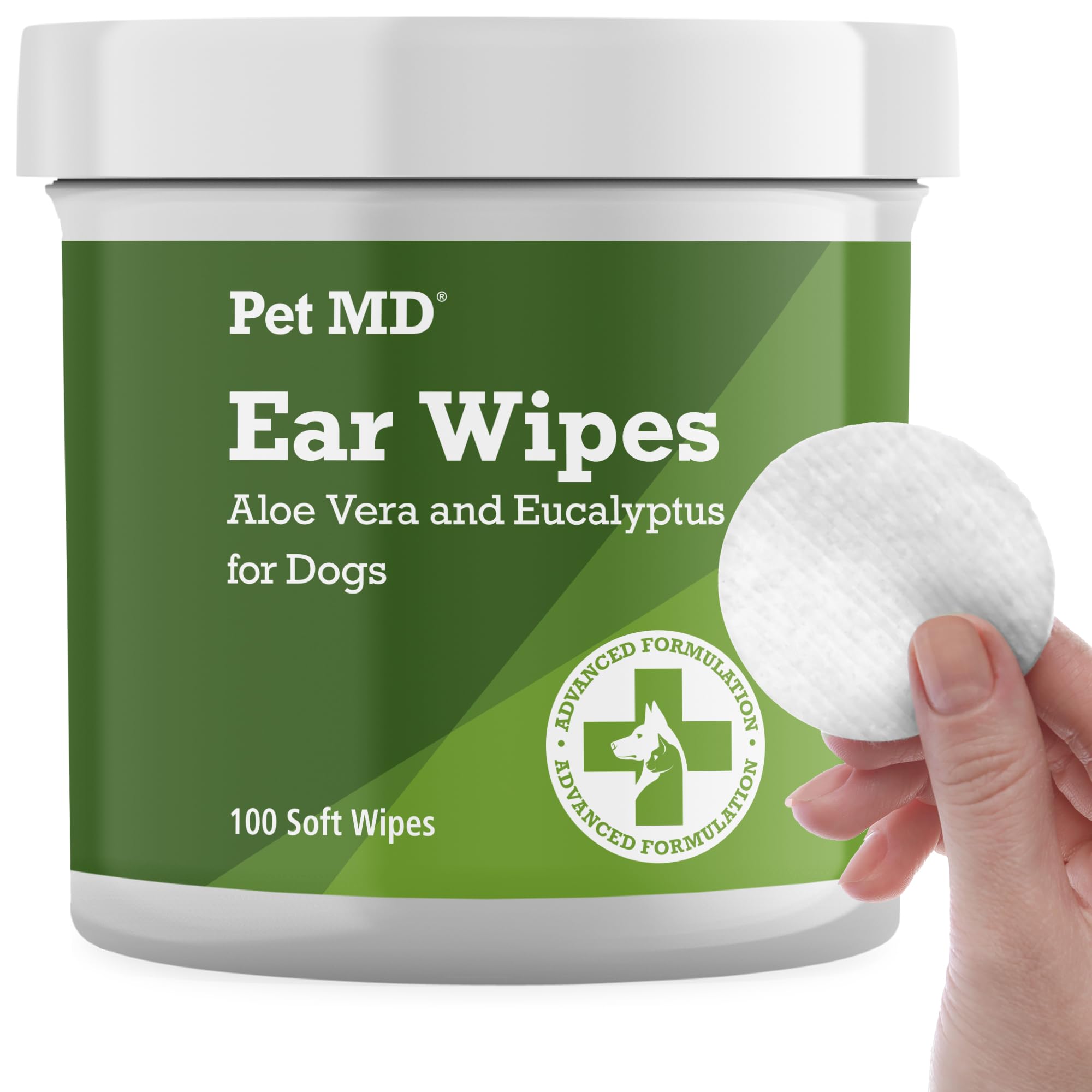 Pet MD Dog Ear Cleaning Wipes – Otic Cleanser for Dogs - 100 ct 100 regular wipes