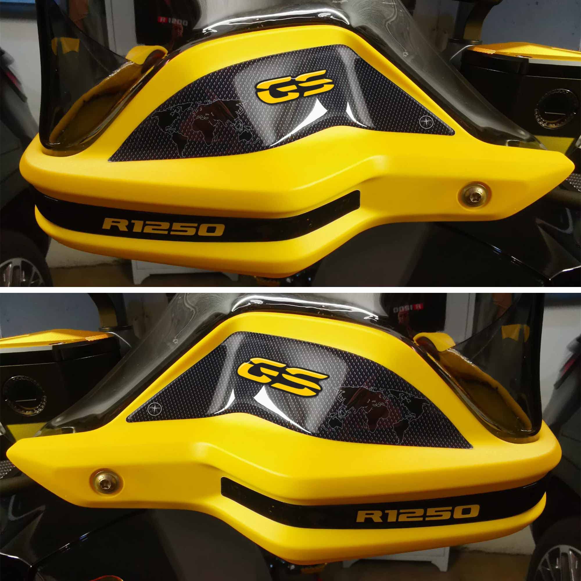 labelbike - 3D Stickers Motorcycle Handguards Protection and Decoration in Resin Compatible with BMW R 1250 GS 40TH Anniversary 2021-2023