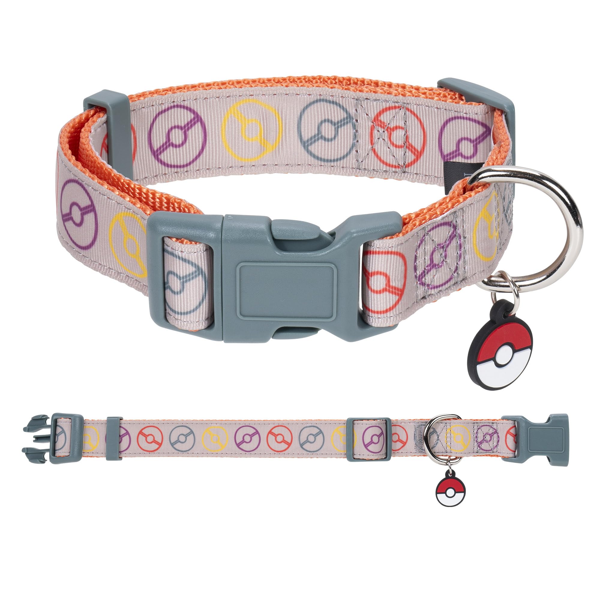 Pokémon mittelgroßes Halsband für Haustiere - JPT1334-M -Peaceful Nature Pokéball Haustier-Halsband (mittel) - Offizielles Jazwares Pets Produkt