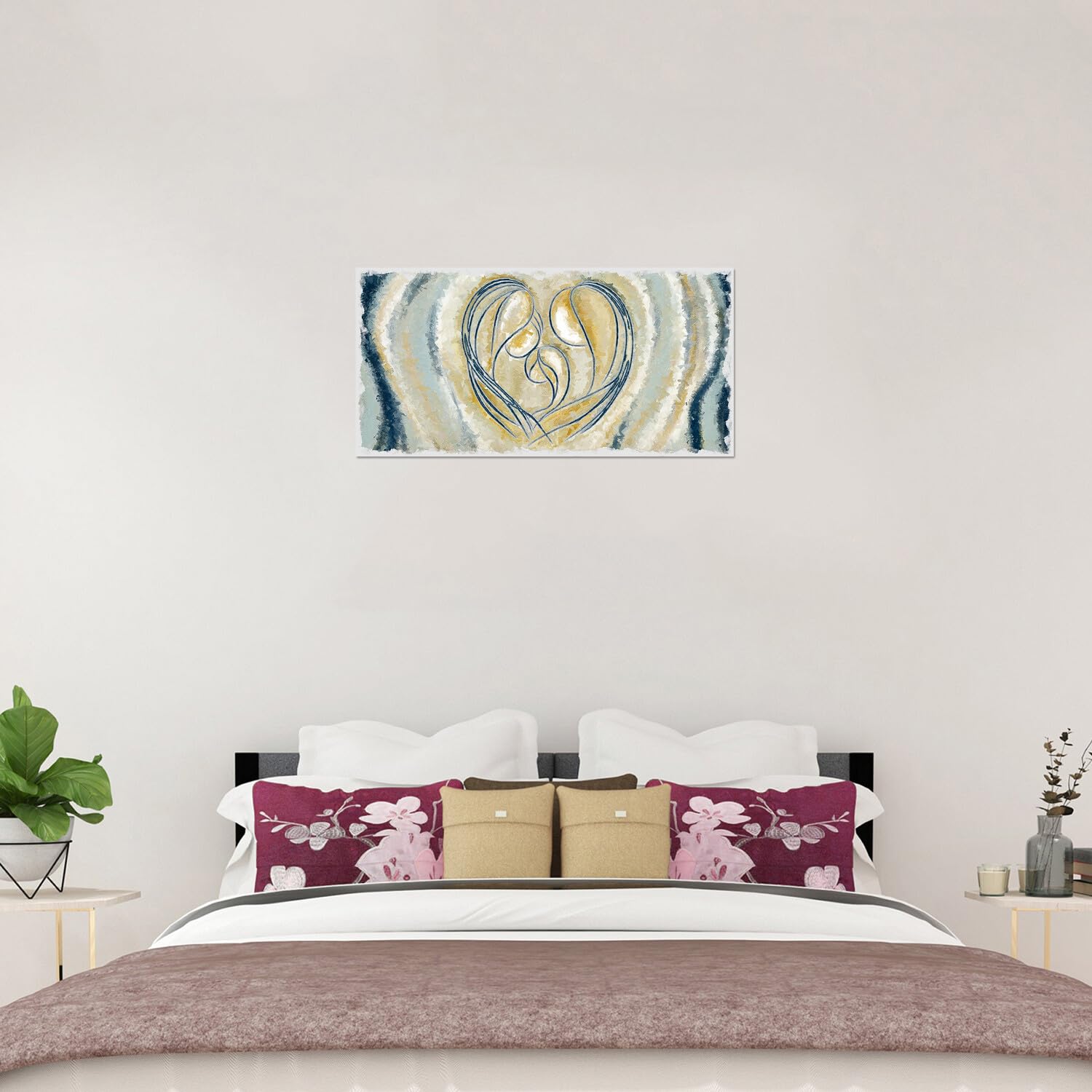 Quadro Sacra Famiglia Su Tela 100x50 Cm - Giallobus Made In Italy, Pronto Da Appendere - Foto 7