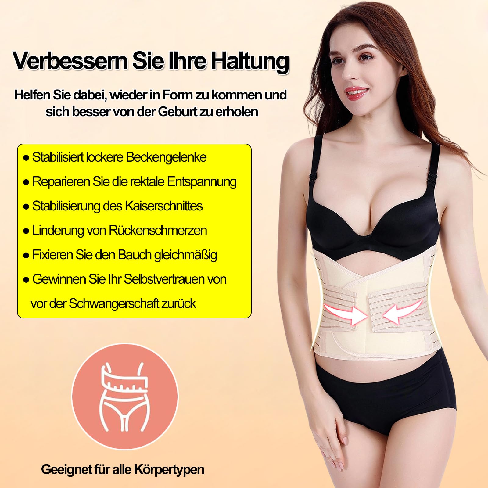 Bauchgurt Nach Geburt Bauchgurt Schwangerschaft Bauchband Schwangerschaft Kaiserschnitt Bauchgürtel Nach op Postpartum Gürtel Schwangerschaftsgürtel Rückbildungsgürtel Nach Geburt (Beige, XL)
