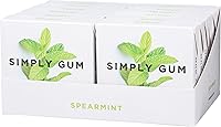 Vista 5 de Simply Gum Goma de mascar de menta verde, natural, 15 piezas (paquete de 12)