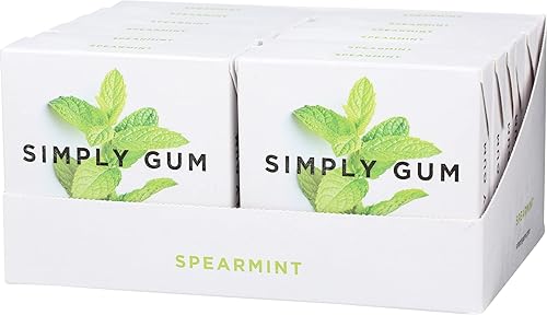 Miniatura 5 de Simply Gum Goma de mascar de menta verde, natural, 15 piezas (paquete de 12)