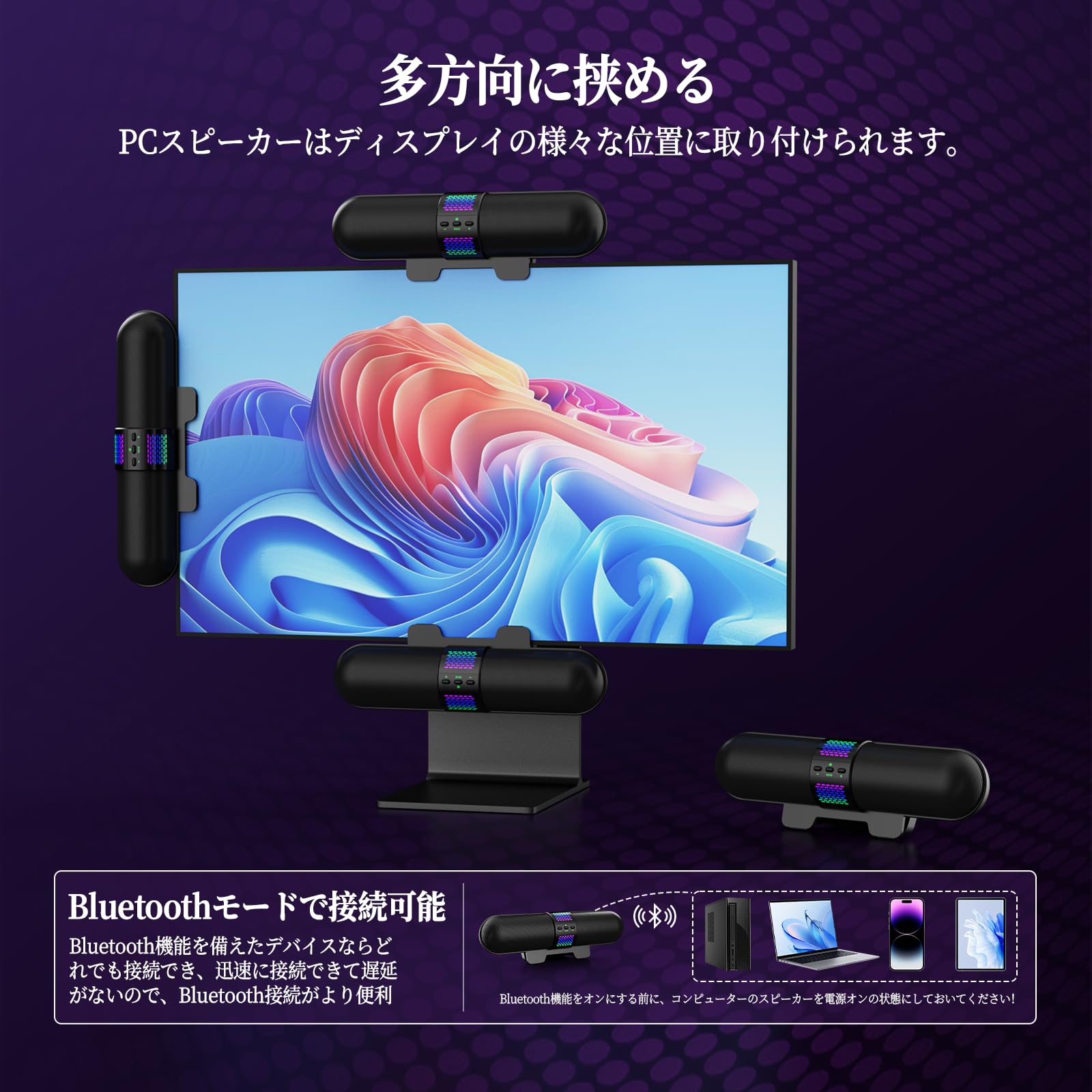 Amazon.co.jp: BESTISAN PCスピーカー USB給電 有線 小型サウンドバー