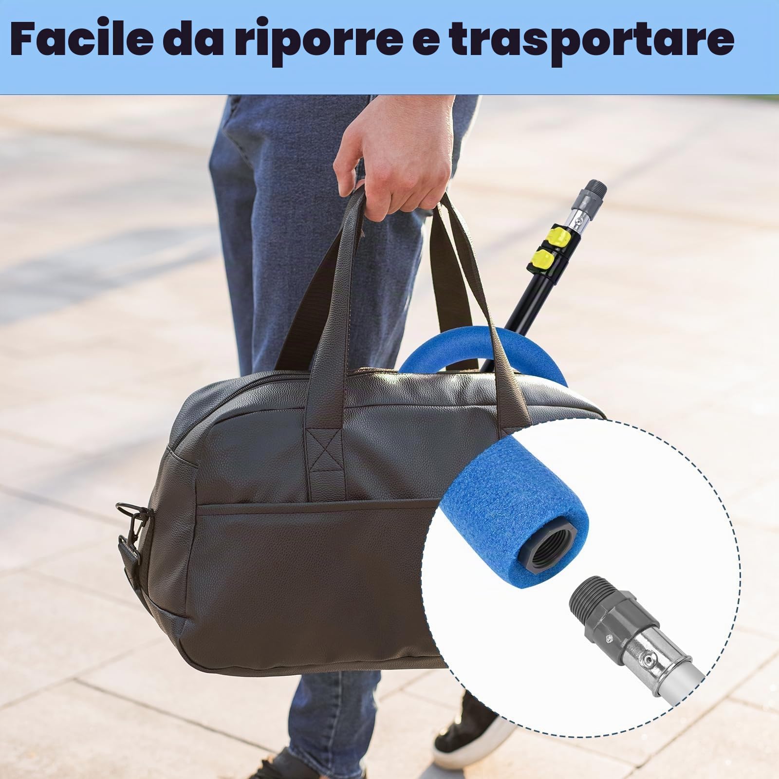 Allenatore di schiacciate per pallavolo, attrezzo per l'allenamento con Asta Regolabile, Supporto Portatile per l'allenamento, attrezzo per Migliorare la Posizione di Servizio