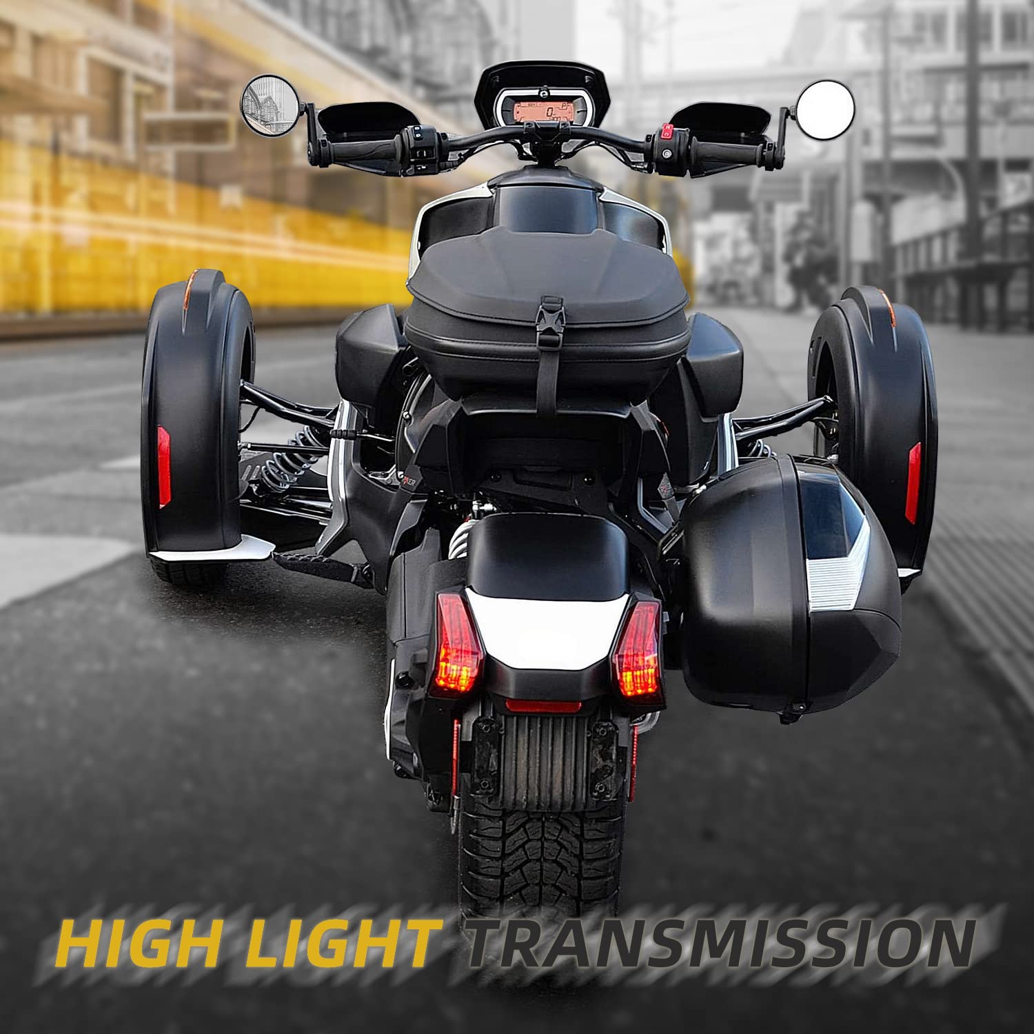 CPOWACE Tail Light for Ryker 600 900, LED Smoked Black Taillight Brake Light Compatible with Can-Am Ryker 600 900 & Ryker Rally 2019-2024 Accessories Replace #710005284, 710005285 (2PCS)