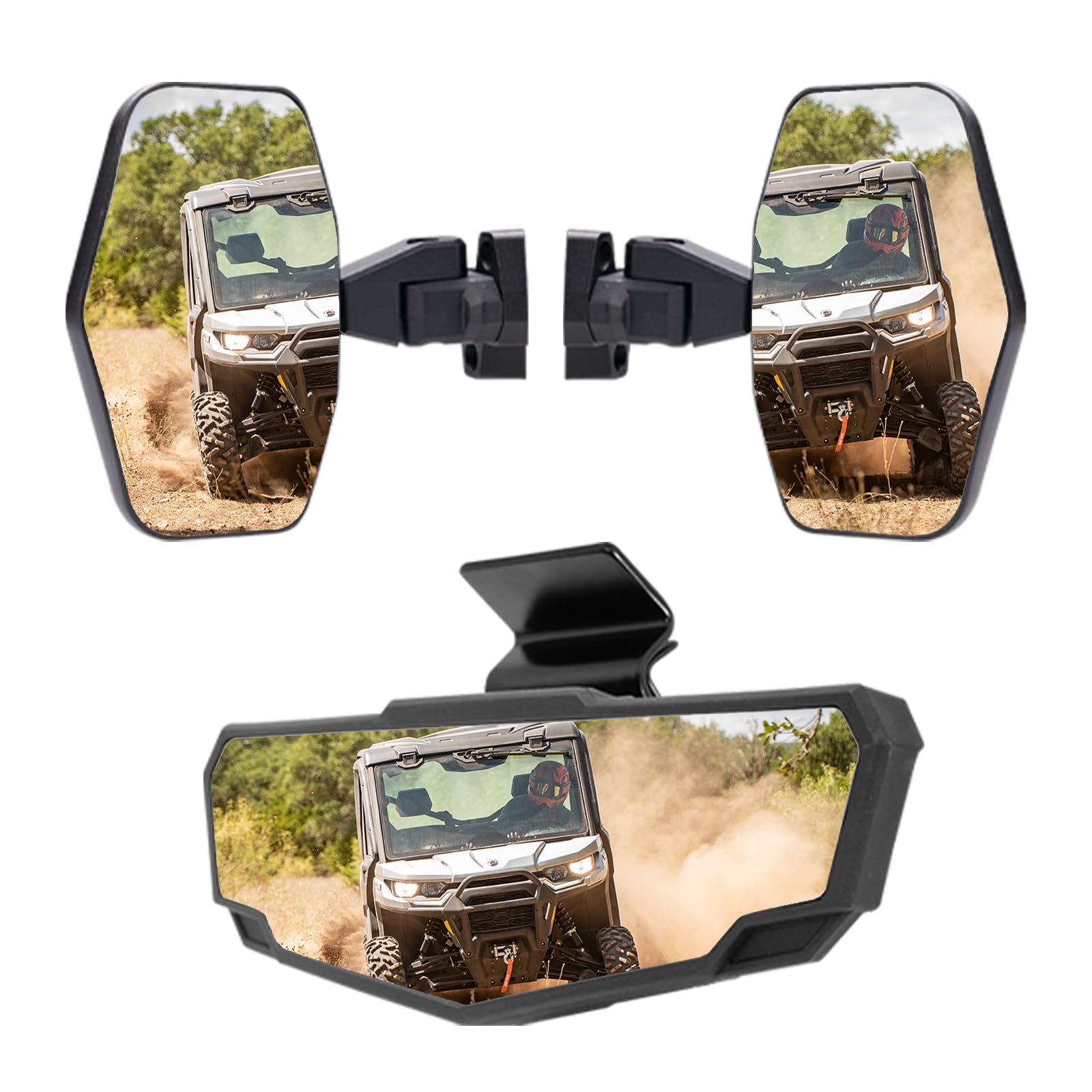 Amazon.com: AUPOWER Rear View Mirror&Side Mirrors Kit for Can Am