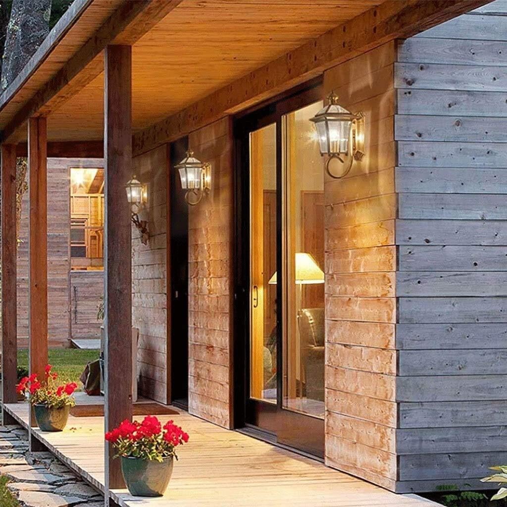 Wejścia Lampa Zewnętrzna Copper Outdoor Wall Light Waterproof Glass Exterior Sconce Garden modern Outside Lamp For Hallway Oświetlenie Ogrodu