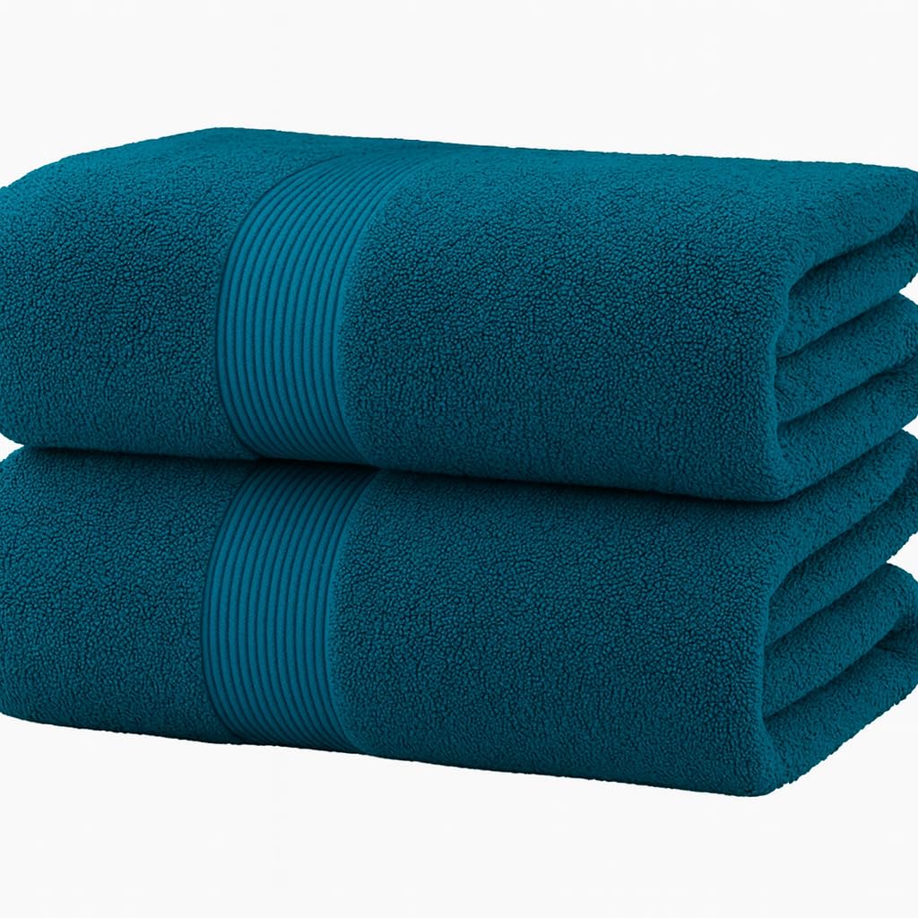 2X Large Jumbo Bath Sheet Luxury 100% Egyption Cotton XL Towels Super Absorbent Quick Dry Big Bathroom Soft Towels (Blue Lagoon)