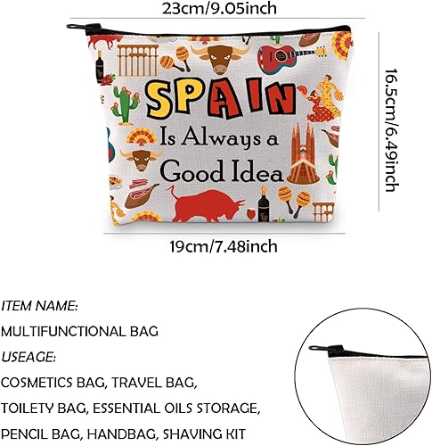 Miniatura 2 de WCGXKO España amante regalo viaje a España regalo España es siempre una buena idea cremallera bolsa cosméticos bolsa, España, Cremallera