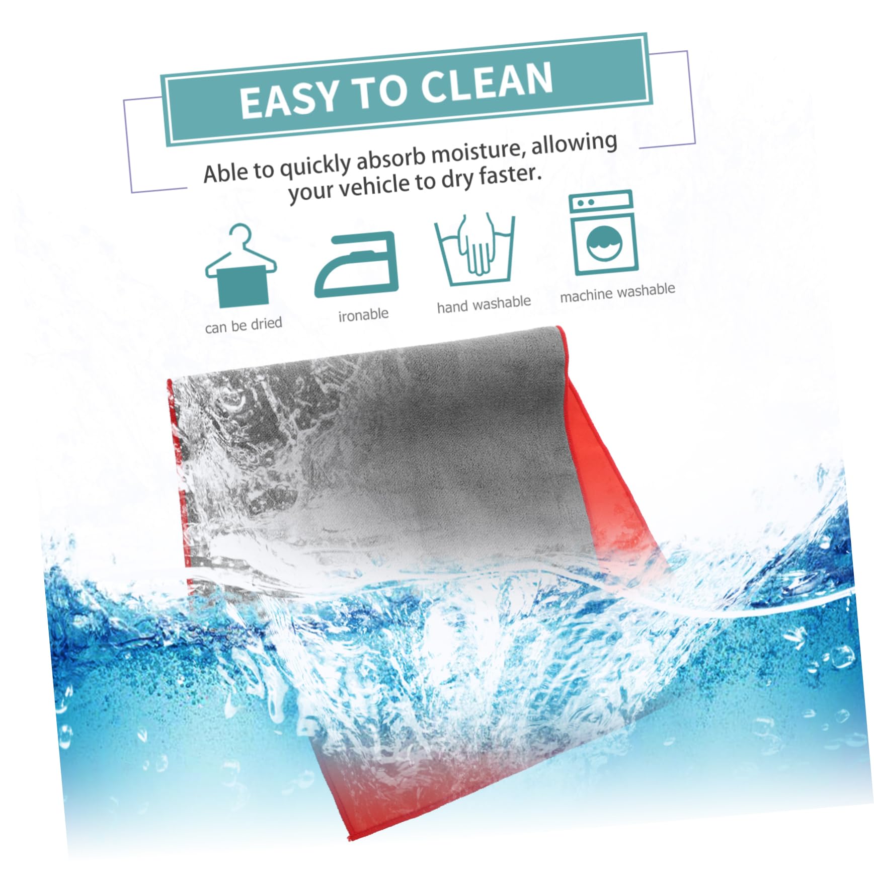 Holibanna 2pcs Ultra-Absorbent Car Drying Towels Reusable Cleaning Cloths for Cars Trucks Suvs Quick Drying and Lightweight for Vehicle Polishing and Maintenance