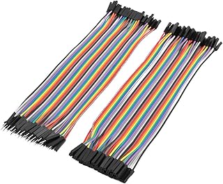 Aexit 2 pcs Cables & Interconnects Female to Male 40P Jumper Wire Cable Pi Pic Breadboard DIY for Cables 20cm Long