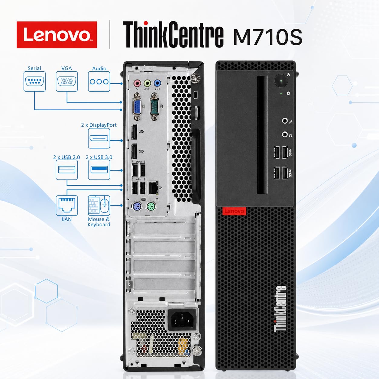 Amazon.com: Lenovo ThinkCentre M710S SFF Desktop Computer PC, 6th