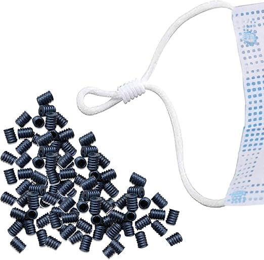 50Pc Plastic Cord Locks Silicone Toggles for Drawstrings