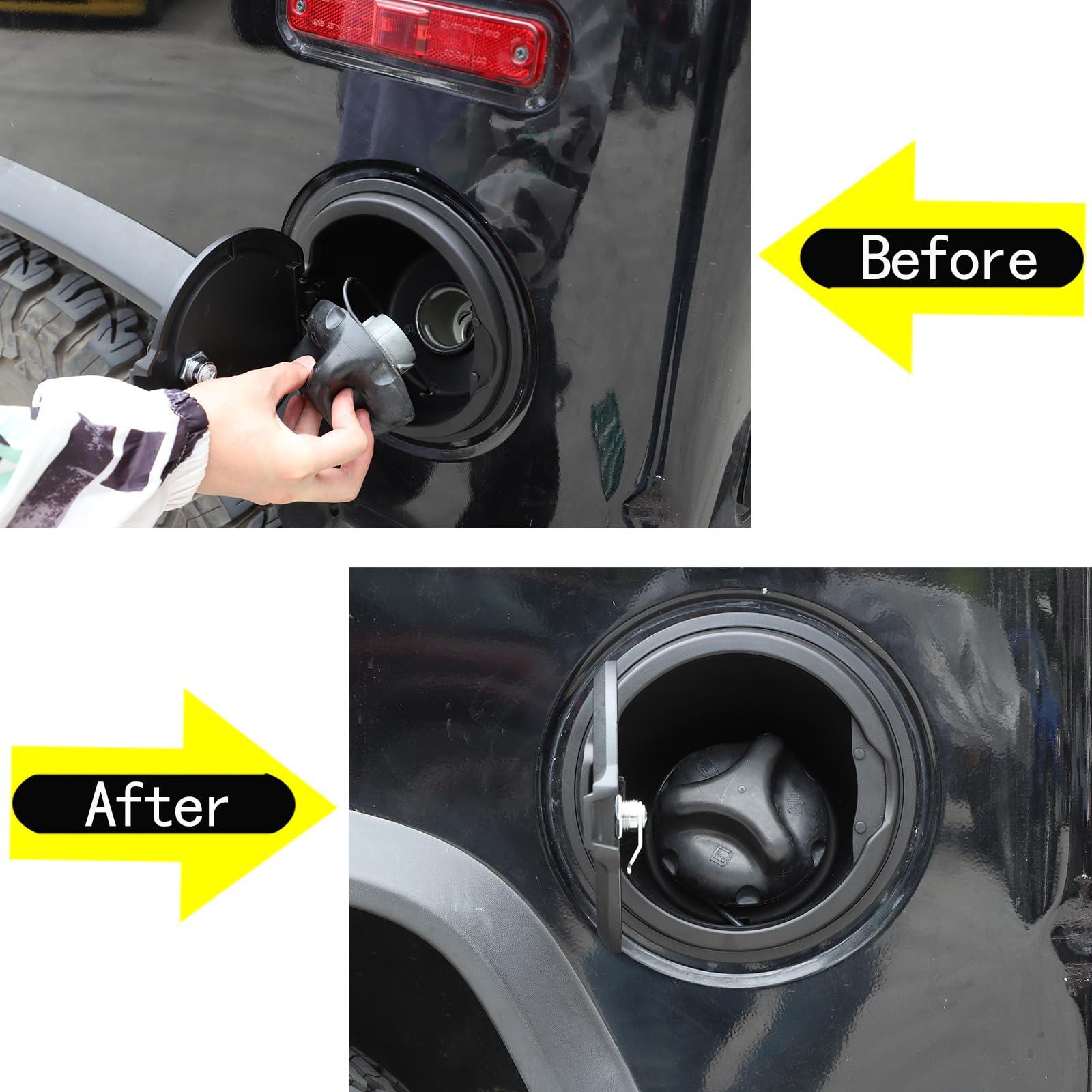 Tapa de tanque de gas con bloqueo de puerta de llenado de combustible para coche, compatible con Hummer H2 2003-2009, accesorios exteriores de puerta de tanque de gas, cubierta de tapa de gas