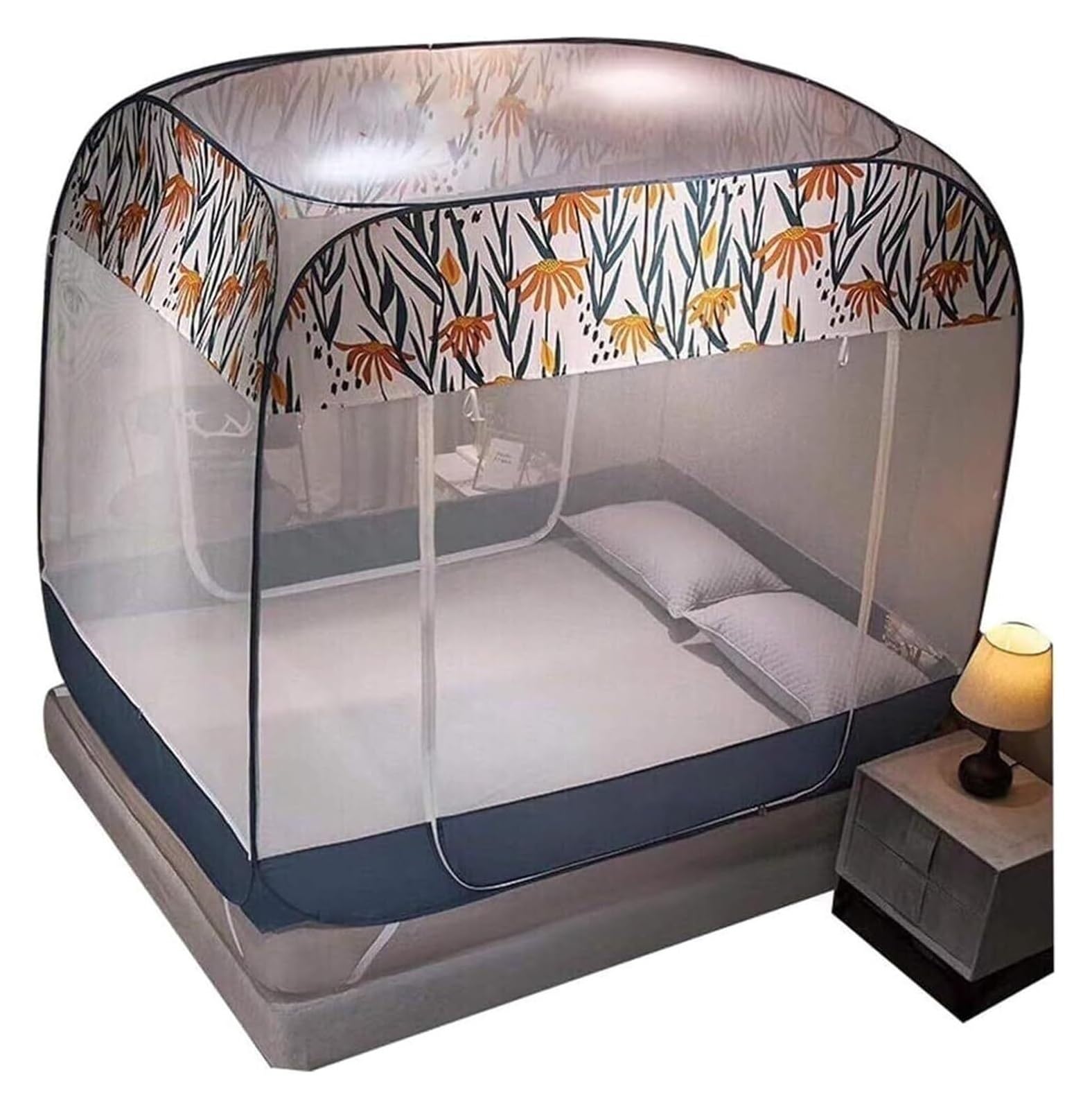 Mosquitera Plegable de Viaje, Mosquitera de Viaje Plegable(B,W 0.4" x L 70.9" (1 Panels))