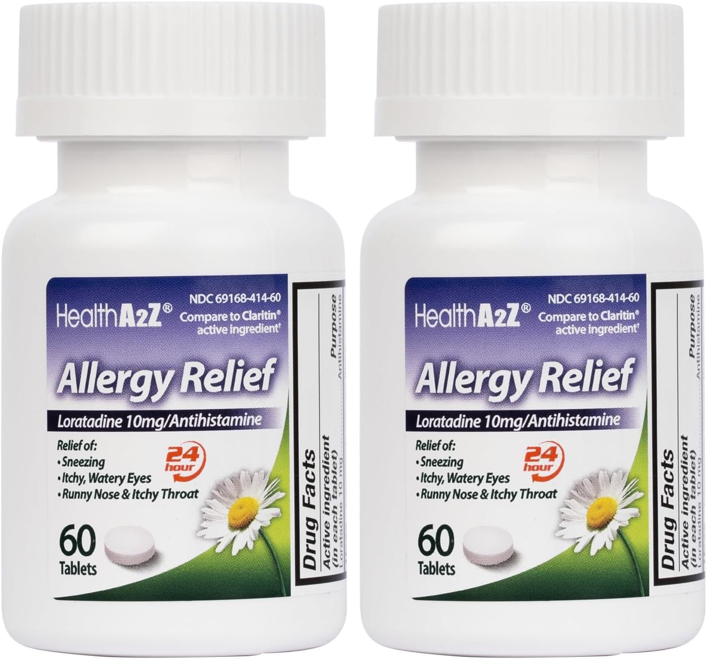 HealthA2Z® Loratadine 10mg 24-Hour Allergy Relief, Dye Free, 300 Count — Amazon image 13