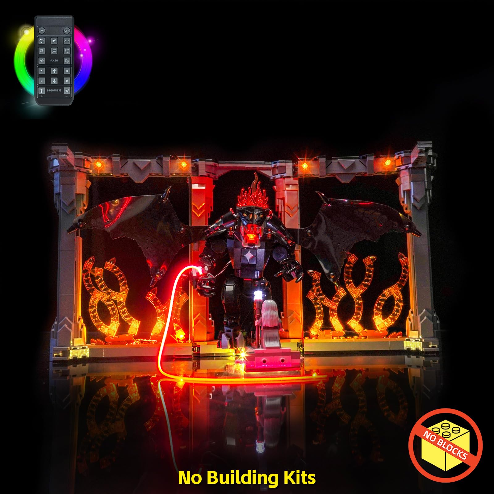 Remote Control Led Light Set Compatible with Lego Balrog Book Nook 10367 (No Model) - Image 4