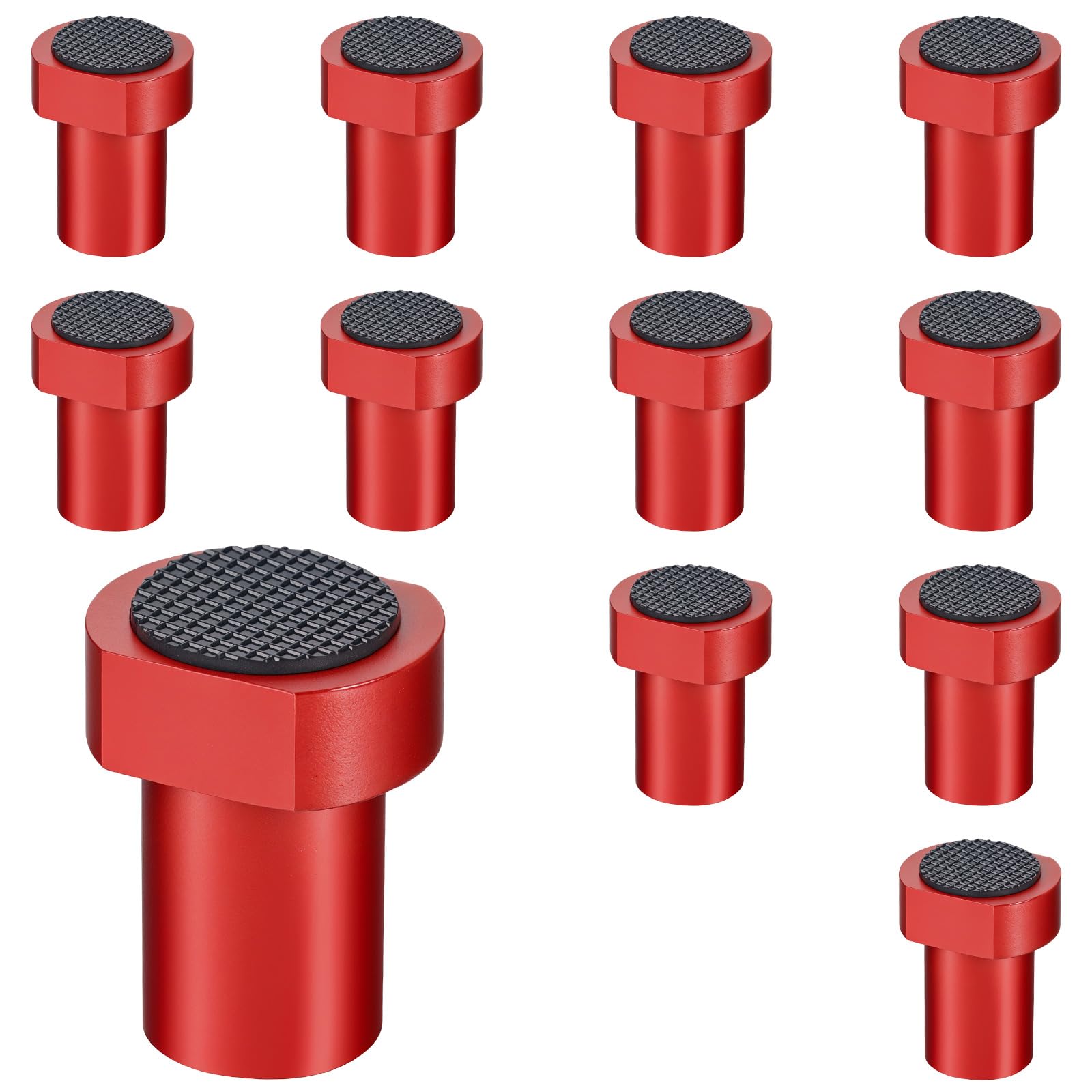 12-Pack 3/4" Aluminum Bench Dogs Non-Slip Bench Dog Clamps Accessories for MFT Workbench, Woodworking & DIY Projects (19mm/0.75inch)