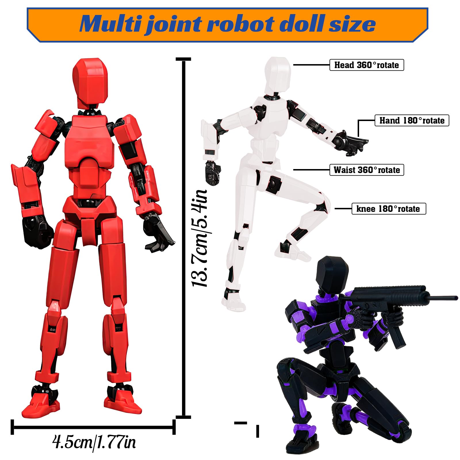 Ruilidesg Assembly Completed 3D Printed Figure T13, Dummy 13 Action Figure - Image 2