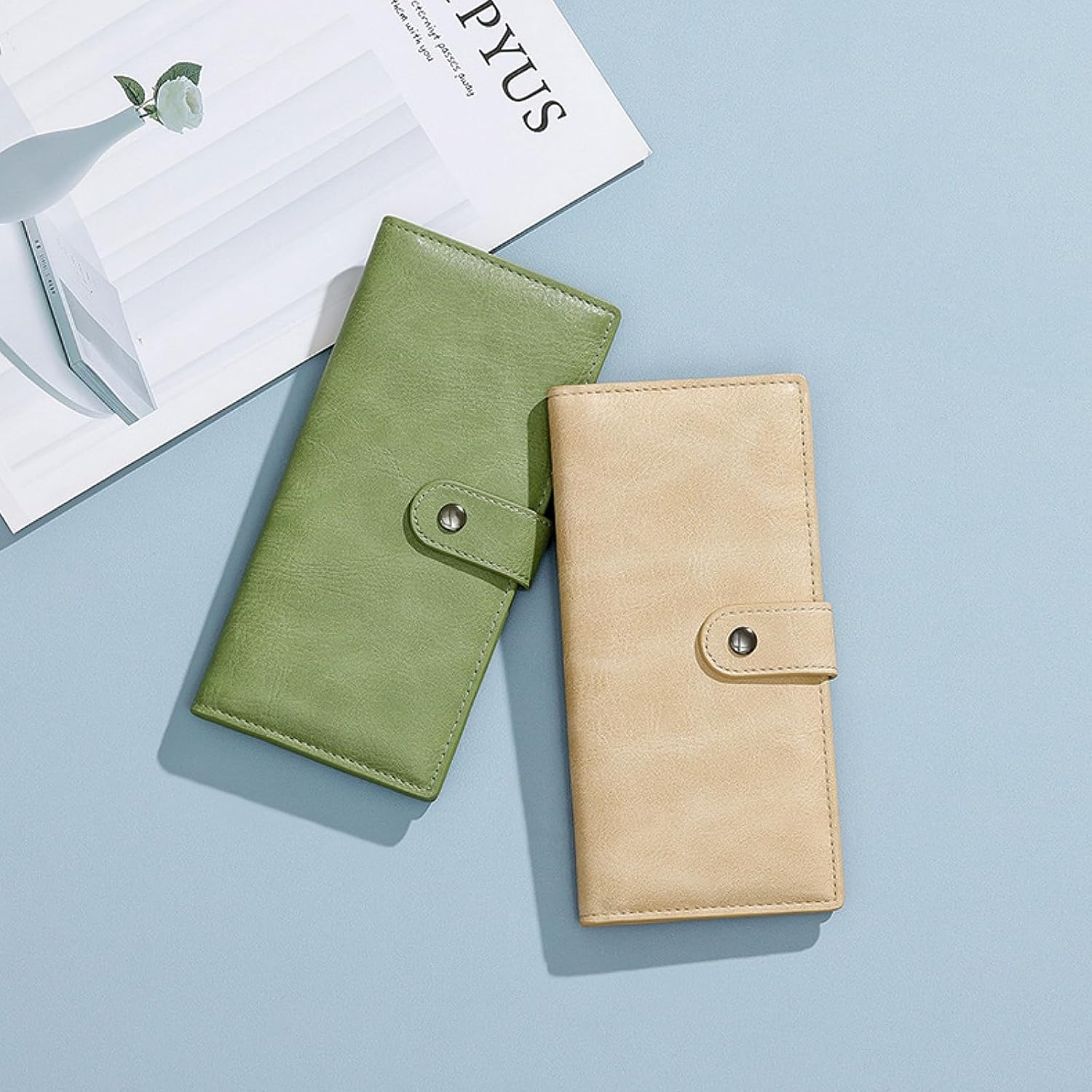 Wallets for Women Slim Thin Soft Leather RFID Blocking Credit Card Holder Bifold Long Ladies Wallet Clutch - Image 6