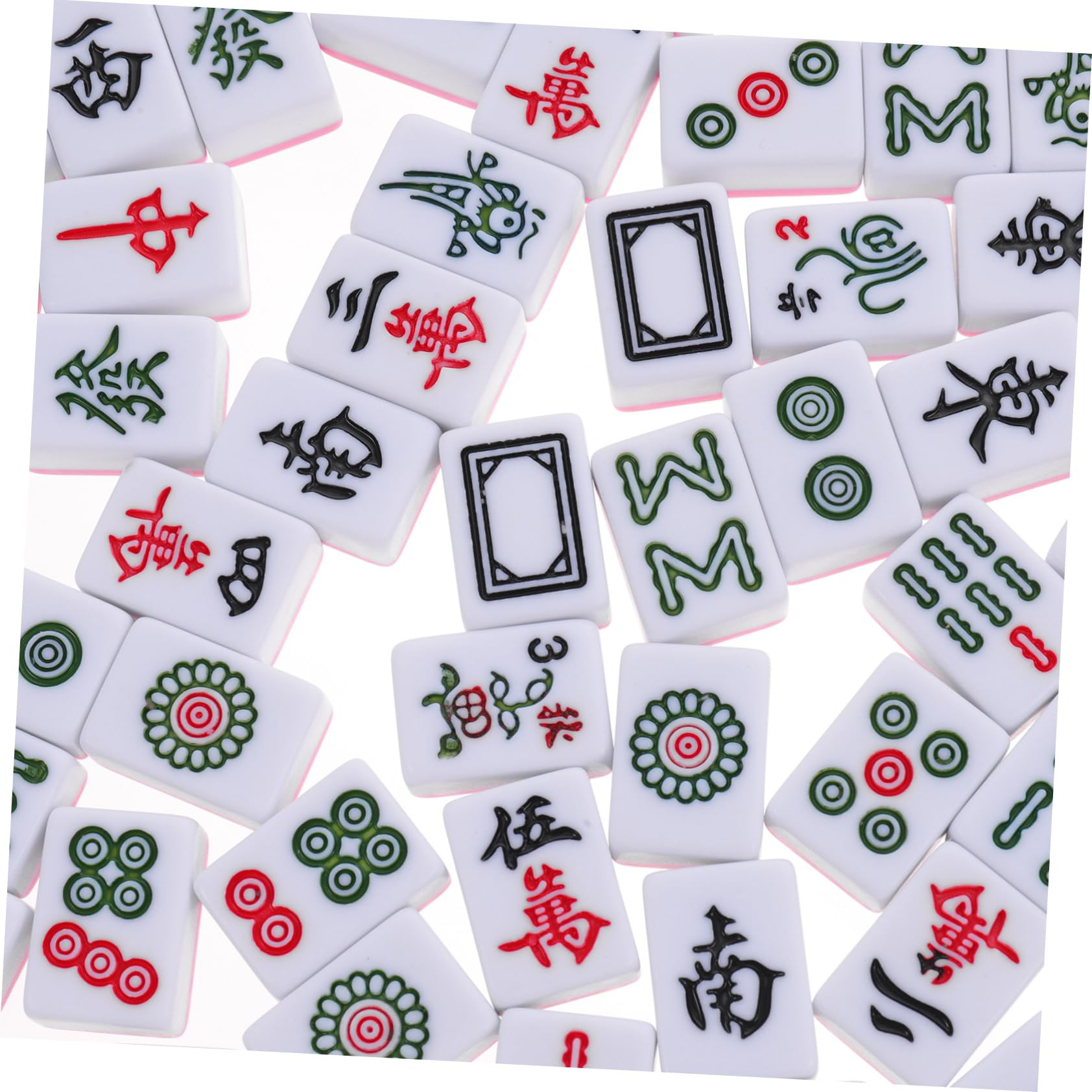 ifundom Kleiner Mahjong Satz 1 Satz aus Melamin für Mahjong Liebhaber | Reiseformat, Leichtes Satz, Klare Drucktechnik, Feine Verarbeitung, für Partys und Freunde