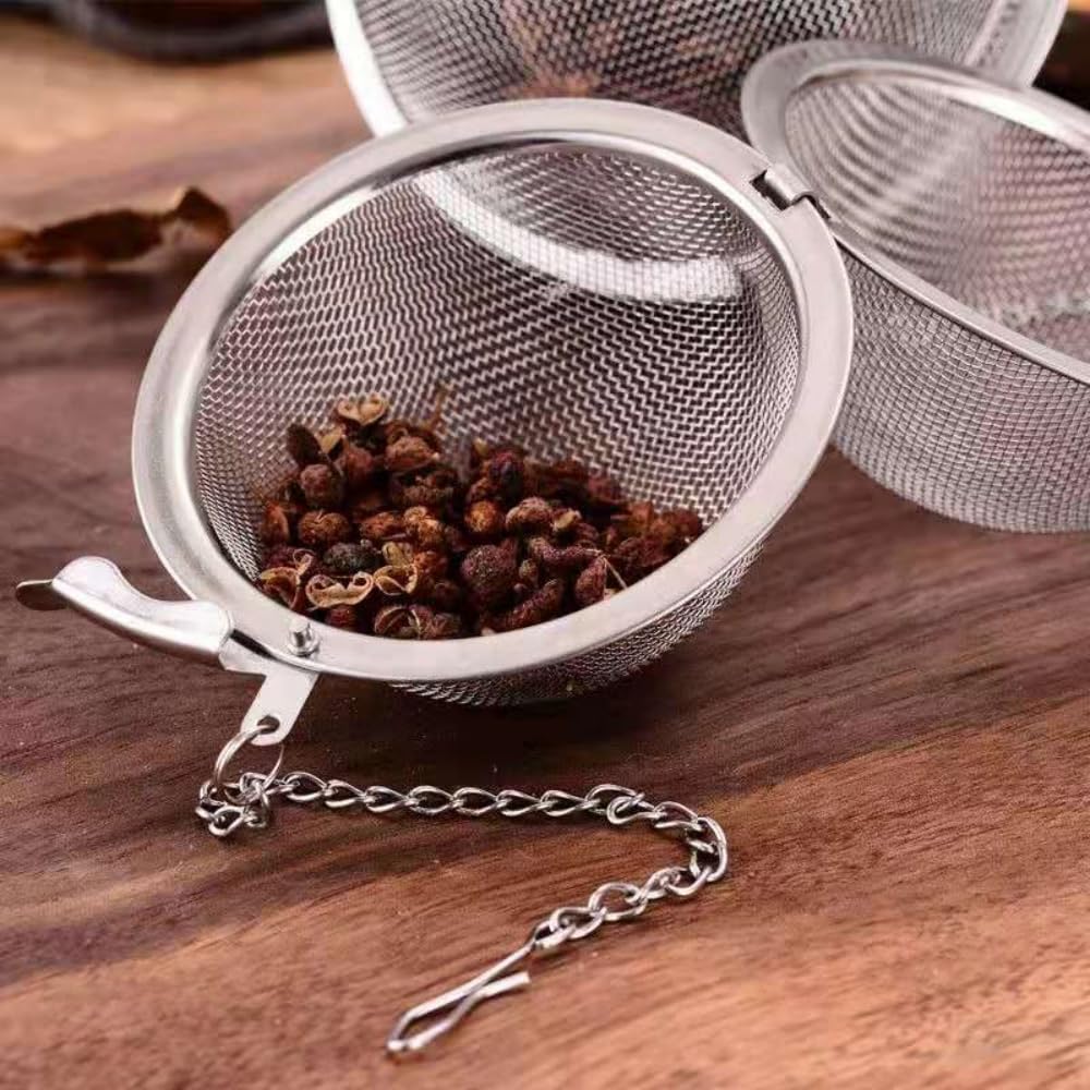 Colino da tè in acciaio inox, infusore a sfera, infusore per tè verde (2 pezzi, piccolo)