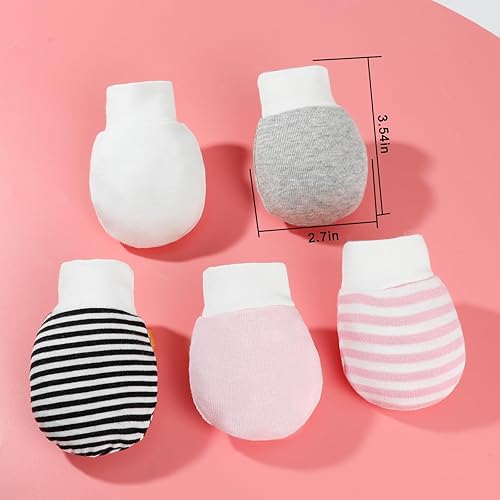 Miniatura 4 de ONESING 6-20 pares de guantes de bebé sin arañazos 0-6 meses, guantes esenciales para bebés recién nacidos, niños y niñas