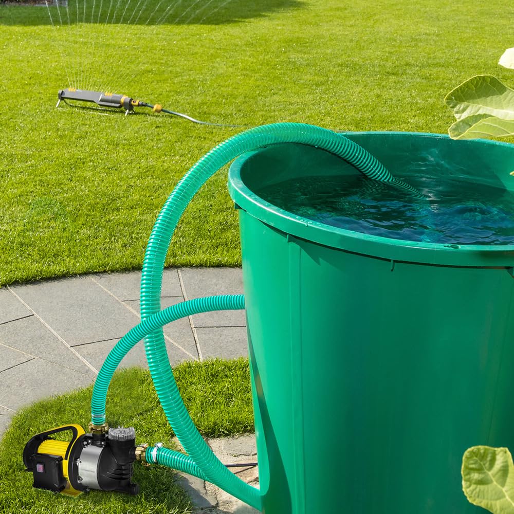 TROTEC Bomba de jardín TGP 4800 ESF – Bomba con potencia 4800 l/h, 1300 W – Presión de extracción 4,8 bar, altura de extracción 48 m, altura de aspiración 7 m, bomba de agua para barriles de lluvia,