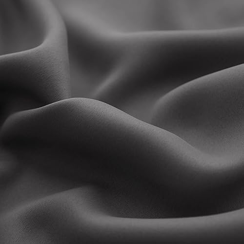 Miniatura 5 de Mrs.Naturall Cortinas opacas de color gris oscuro para ventana de sótano, puertas pequeñas, 36 x 16 pulgadas de largo