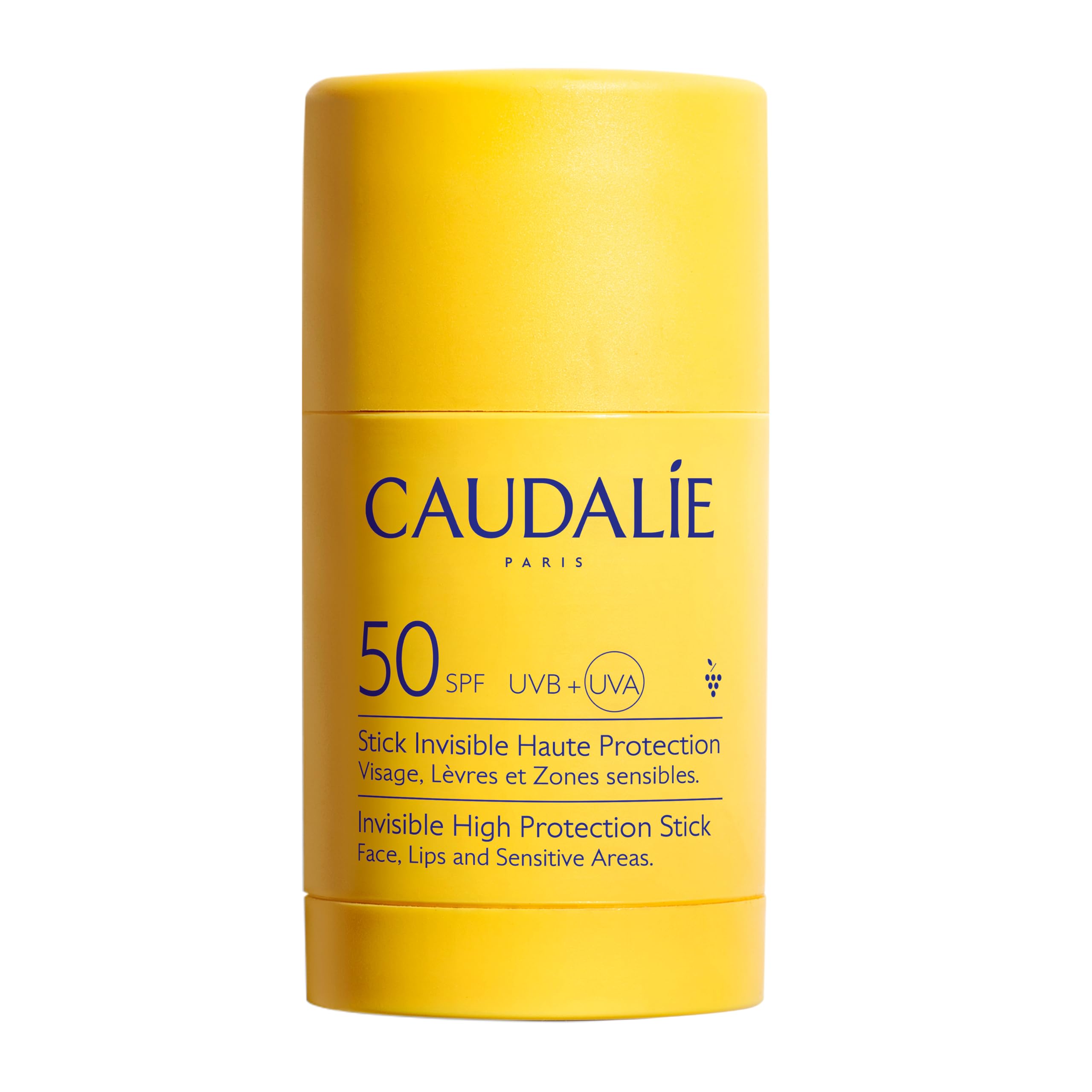 Caudalie Stick Invisibile ad Alta Protezione SPF50 – Olio di Vinaccioli, Filtri Solari Organici, Senza Profumo, Resistente all'Acqua, Adatto a Tutta la Famiglia, Vegano, PA++++