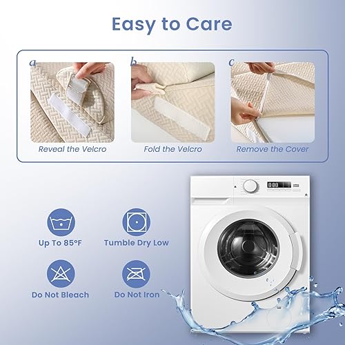 Miniatura 7 de Sasttie - Juego de almohadas en forma de cuña para después de la cirugía, 2 piezas de almohada en forma de cuña ajustable para cabecero con almohada