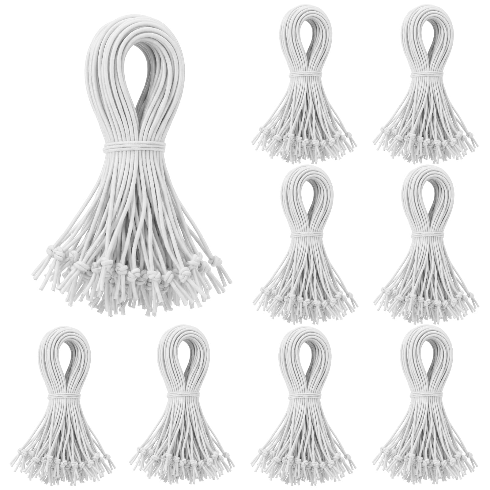 Photo 1 of Rivvlive Elastic Loops String for Labeling Tags (1000 Pcs, White)