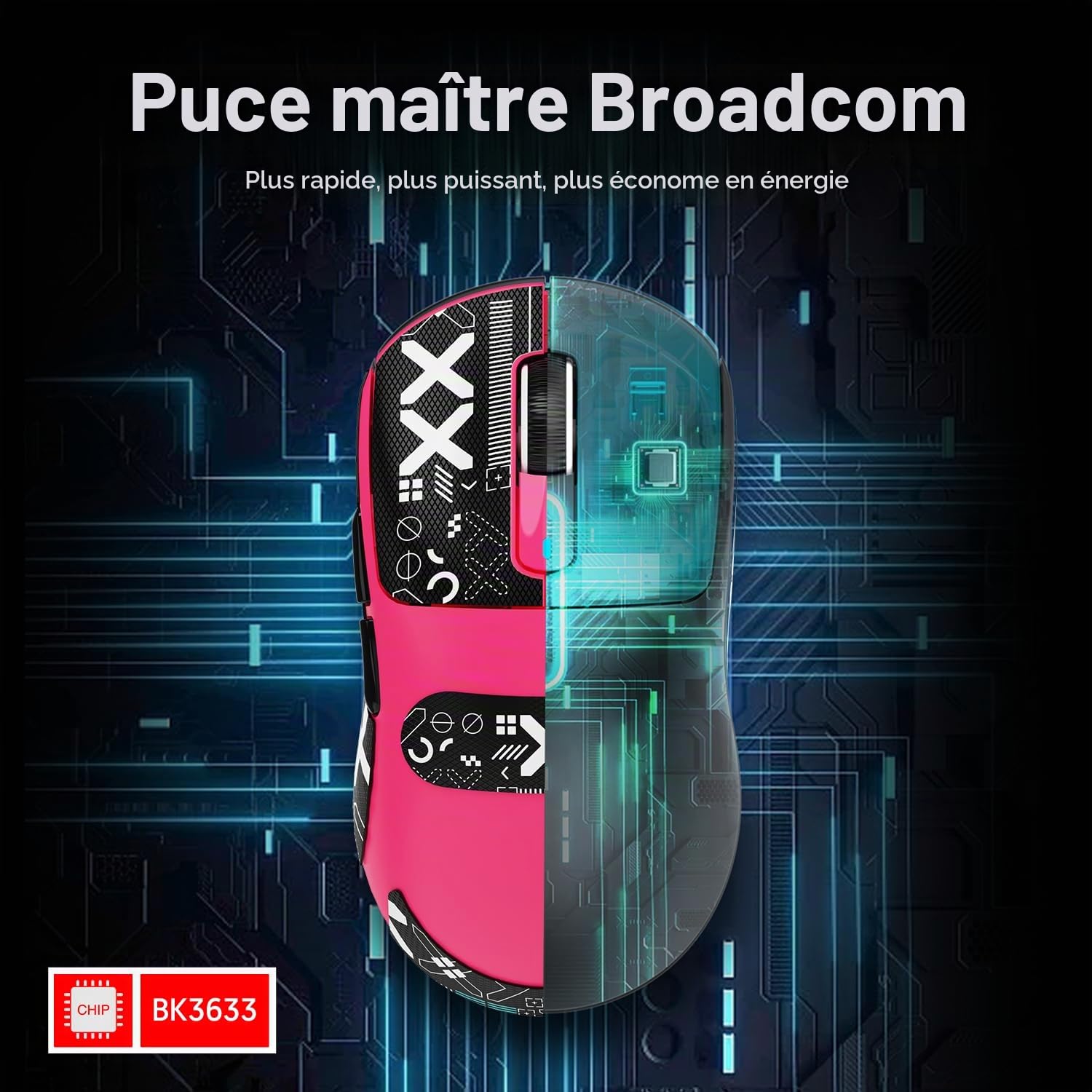 ATTACK SHARK X3 49g Superlight Mouse with Tape, PixArt PAW3395 Gaming Sensor, BT/2.4G Wireless/Wired Gaming Mouse, 6 Adjustable DPI 26000, 200 Hrs Battery, Office Mice for Win11/Xbox/PS/Mac
