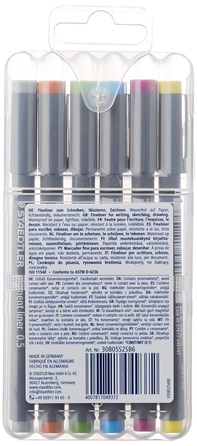 STAEDTLER 308S2CA120ST Fineliner Pigment Liner Display mit 120 verschiedenen Farben und Breiten