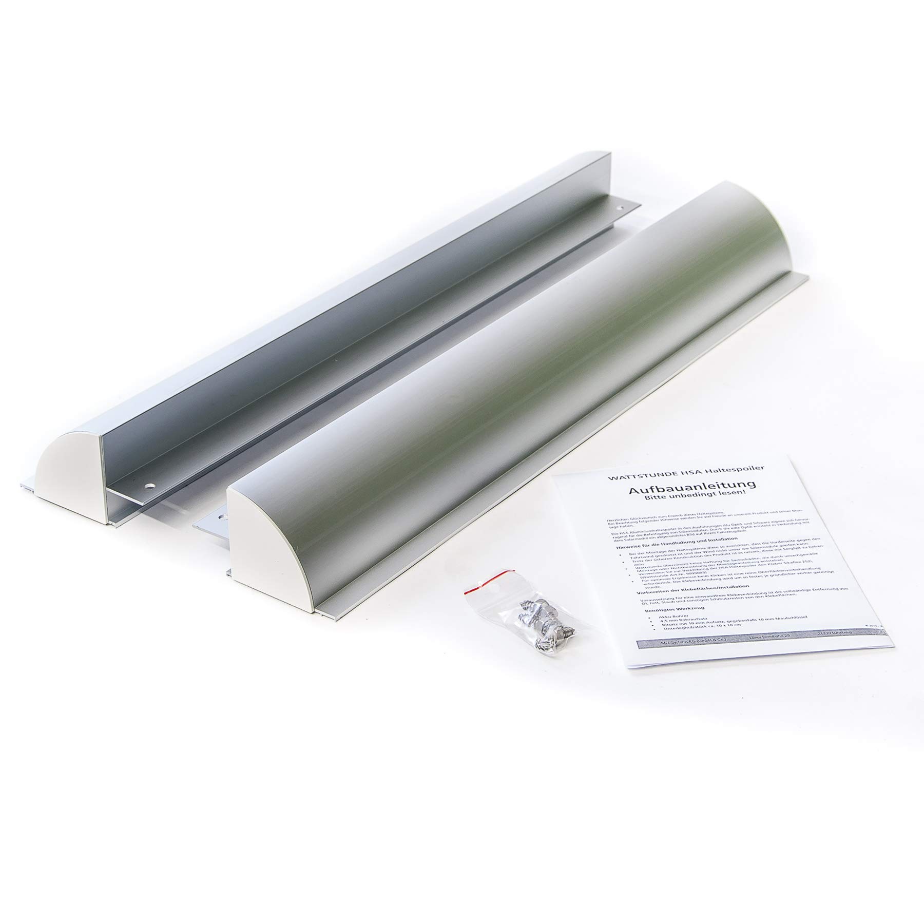 WATTSTUNDE Solarmodul Haltespoiler Dachbefestigungen Dachdurchführung weiß (HSA68/W)
