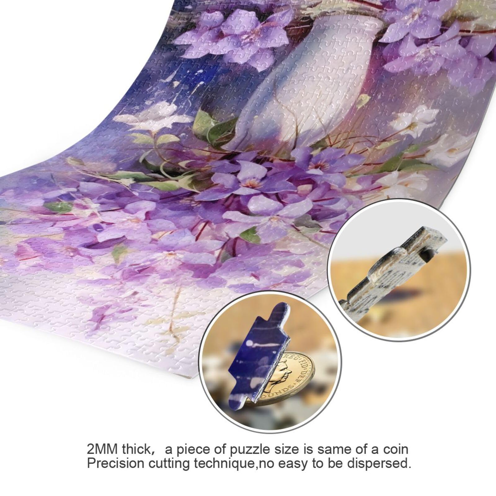 Amazon.com: Purple Flower Jigsaw Puzzles for Adults 1000 Pieces