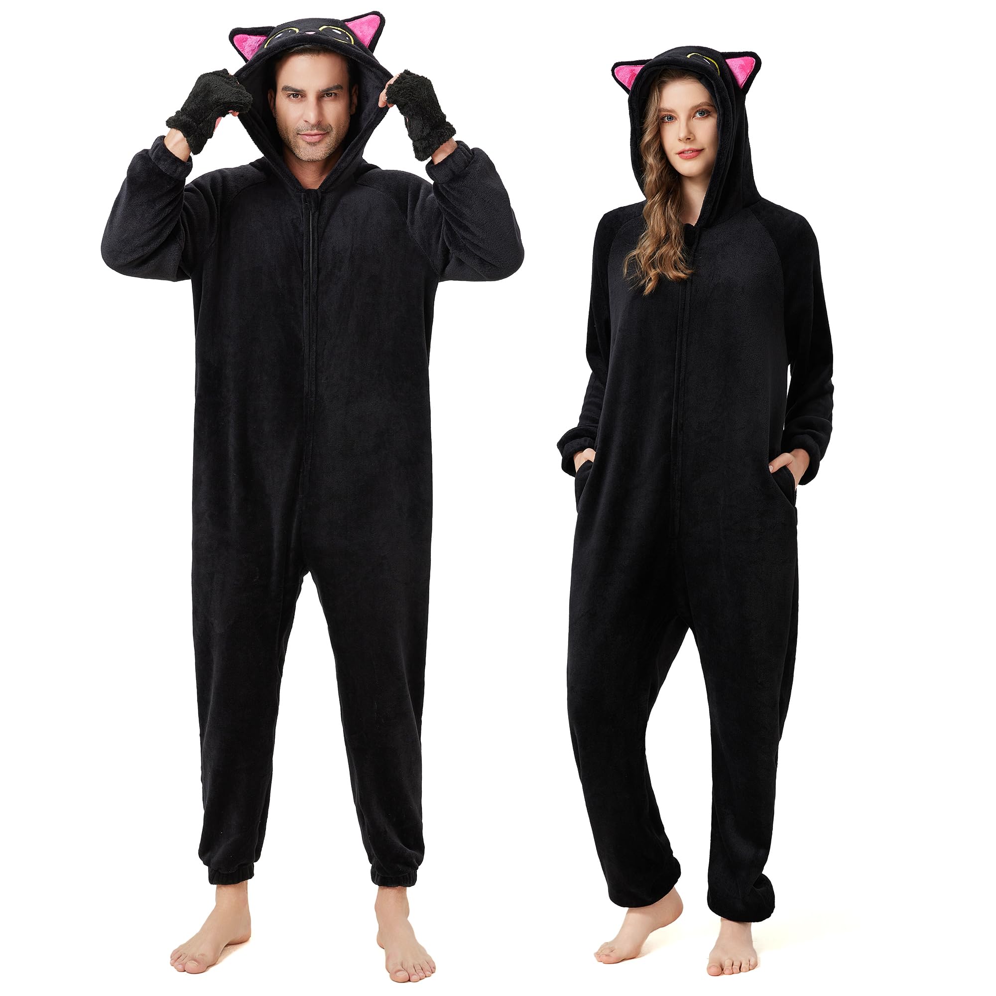 Ezuwail Pigiama intero unisex per adulti, costume da animale, per donne e uomini